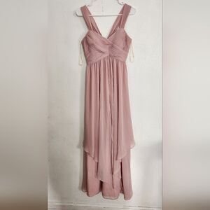 Eliza J New York Blush Chiffon Bridesmaid Dress Size 4